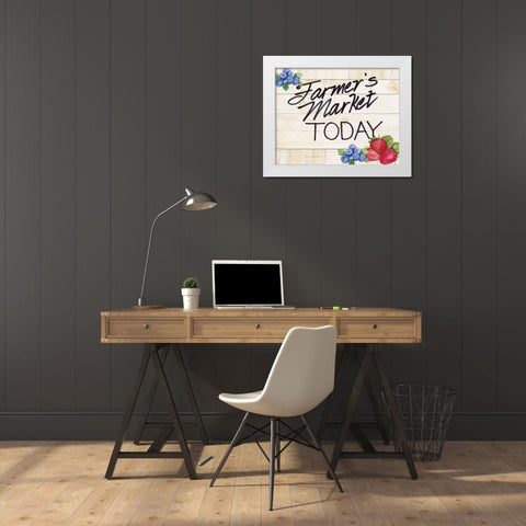 Life on the Farm Sign II v2 White Modern Wood Framed Art Print by McKenna, Kathleen Parr