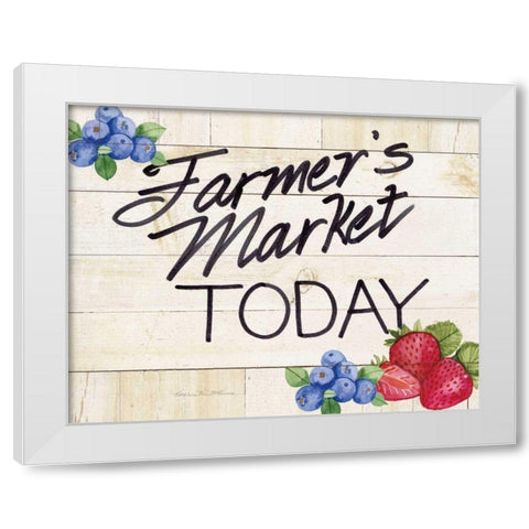 Life on the Farm Sign II v2 White Modern Wood Framed Art Print by McKenna, Kathleen Parr