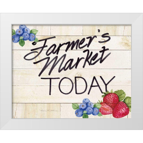 Life on the Farm Sign II v2 White Modern Wood Framed Art Print by McKenna, Kathleen Parr