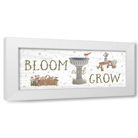 Blooming Garden VIII White Modern Wood Framed Art Print by Marshall, Laura