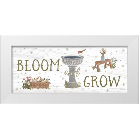 Blooming Garden VIII White Modern Wood Framed Art Print by Marshall, Laura