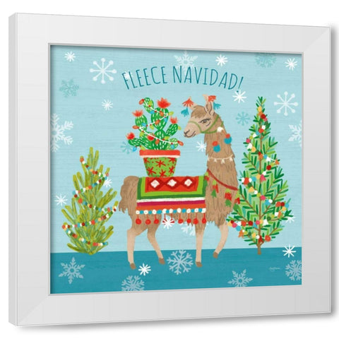 Lovely Llamas Christmas X White Modern Wood Framed Art Print by Urban, Mary