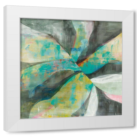 In the Valley Abstract II White Modern Wood Framed Art Print by Nai, Danhui