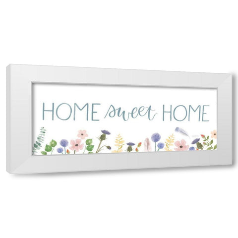 Spring Sentiments IV on White White Modern Wood Framed Art Print by Jackson, Jenaya