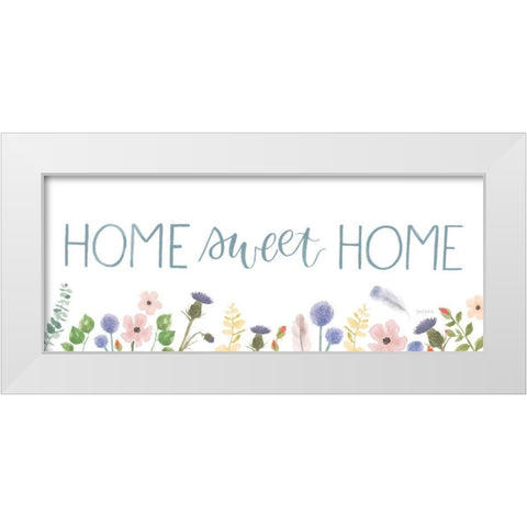 Spring Sentiments IV on White White Modern Wood Framed Art Print by Jackson, Jenaya