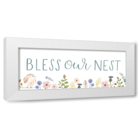 Sprint Sentiments V on White White Modern Wood Framed Art Print by Jackson, Jenaya