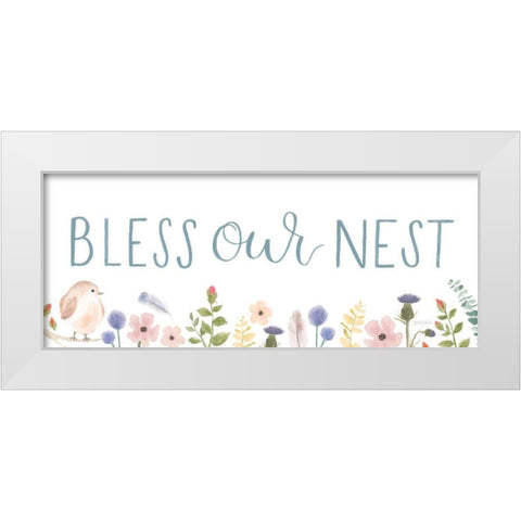 Sprint Sentiments V on White White Modern Wood Framed Art Print by Jackson, Jenaya