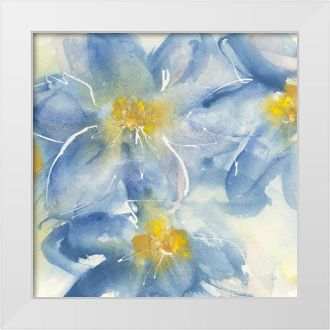 Tinted Clematis I White Modern Wood Framed Art Print by Paschke, Chris