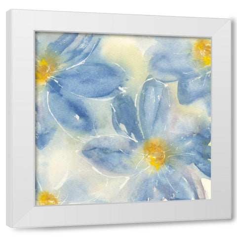Tinted Clematis II White Modern Wood Framed Art Print by Paschke, Chris