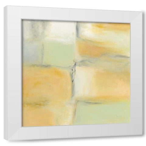 Gray Stone and Gold White Modern Wood Framed Art Print by Rhue, Piper