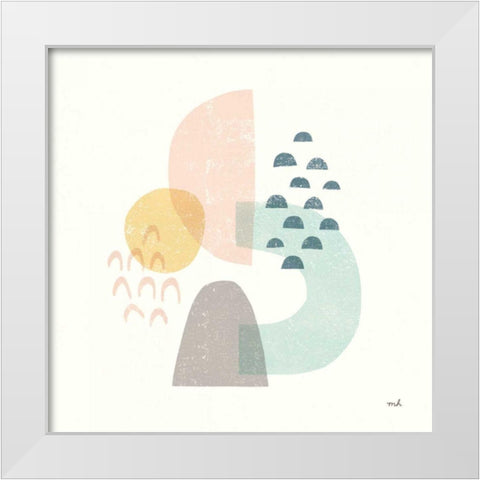 Happy Thoughts I White Modern Wood Framed Art Print by Hershey, Moira