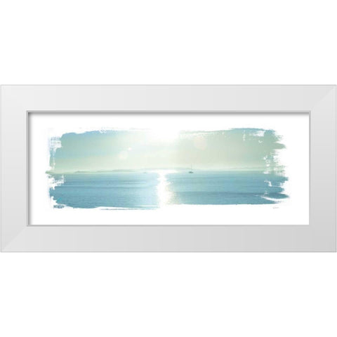 Island Sail White Modern Wood Framed Art Print by Schlabach, Sue