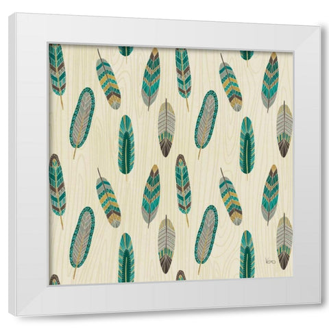 Cool Feathers Step 11A White Modern Wood Framed Art Print by Charron, Veronique