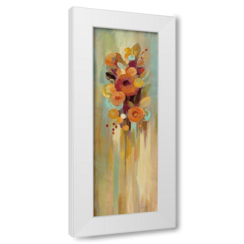 Tall Autumn Flowers I White Modern Wood Framed Art Print by Vassileva, Silvia