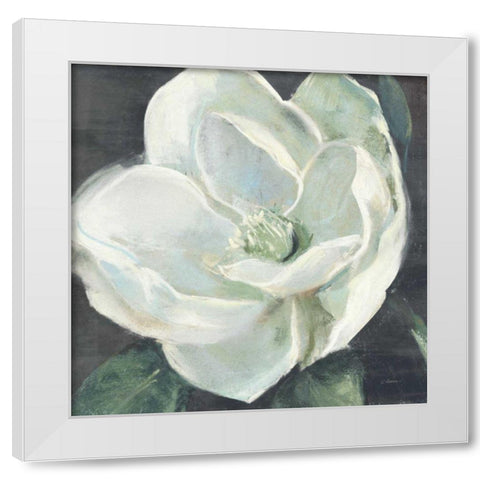 Magnolia III Sage White Modern Wood Framed Art Print by Rowan, Carol