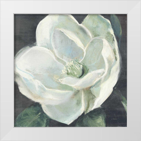 Magnolia III Sage White Modern Wood Framed Art Print by Rowan, Carol