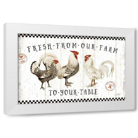 Free Range Fresh I White Modern Wood Framed Art Print by Pertiet, Katie