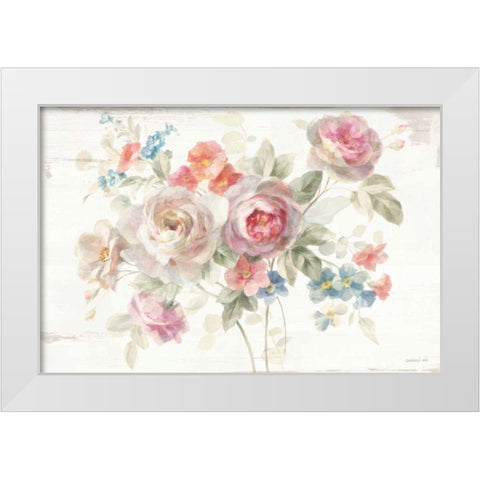 Cottage Garden I White Modern Wood Framed Art Print by Nai, Danhui