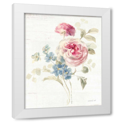 Cottage Garden II White Modern Wood Framed Art Print by Nai, Danhui