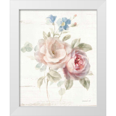 Cottage Garden IV White Modern Wood Framed Art Print by Nai, Danhui