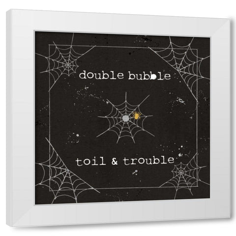 Spooky Cuties I Web White Modern Wood Framed Art Print by Pela Studio