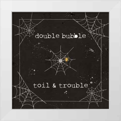 Spooky Cuties I Web White Modern Wood Framed Art Print by Pela Studio