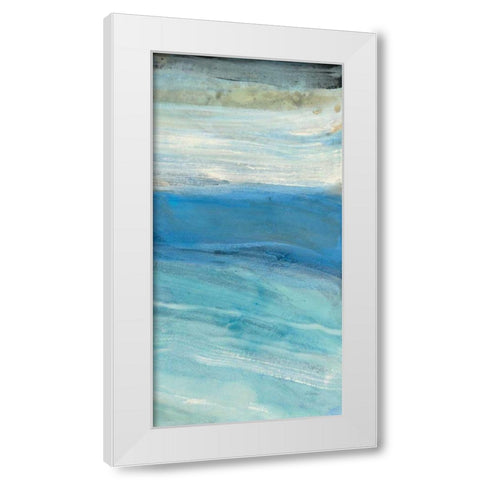 From the Shore IV White Modern Wood Framed Art Print by Hristova, Albena