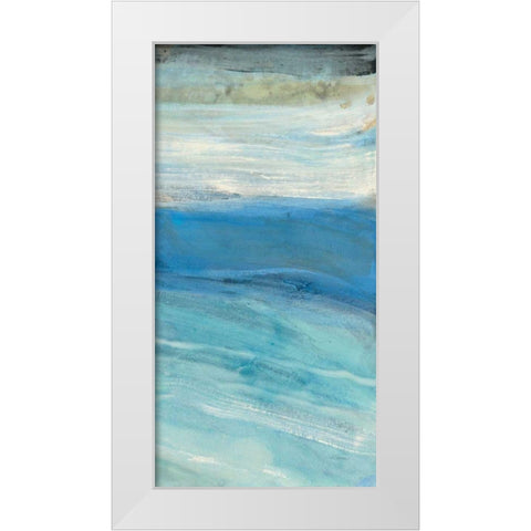 From the Shore IV White Modern Wood Framed Art Print by Hristova, Albena