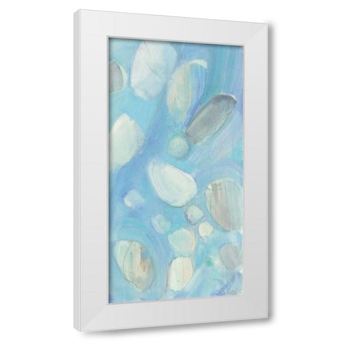 Running Water III White Modern Wood Framed Art Print by Hristova, Albena