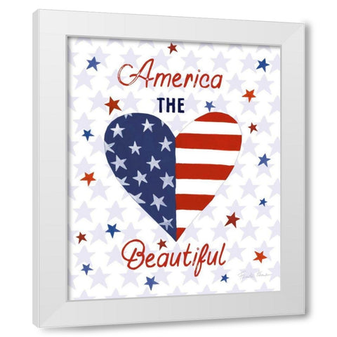America The Beautiful II White Modern Wood Framed Art Print by Zaman, Farida