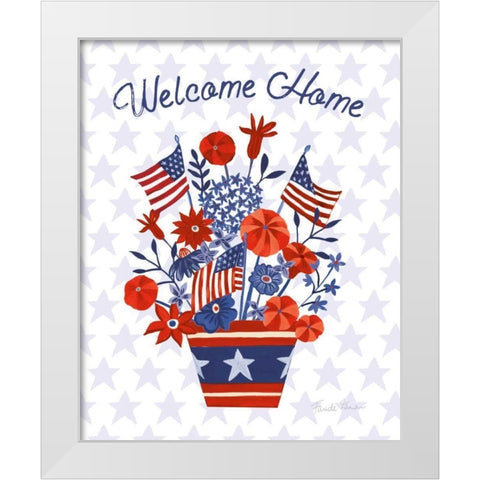 America The Beautiful III White Modern Wood Framed Art Print by Zaman, Farida