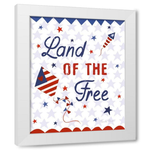 America The Beautiful IV White Modern Wood Framed Art Print by Zaman, Farida