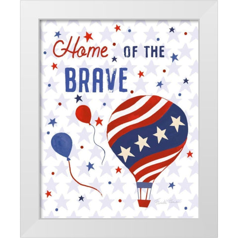 America The Beautiful V White Modern Wood Framed Art Print by Zaman, Farida