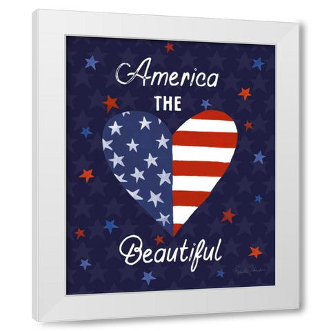 America The Beautiful VI White Modern Wood Framed Art Print by Zaman, Farida