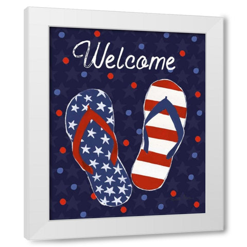 America The Beautiful VII White Modern Wood Framed Art Print by Zaman, Farida