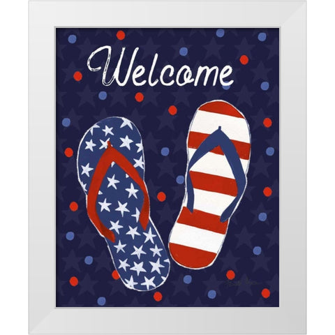 America The Beautiful VII White Modern Wood Framed Art Print by Zaman, Farida