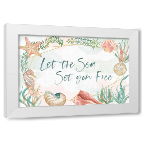 Watercolor Coast I White Modern Wood Framed Art Print by Grove, Beth