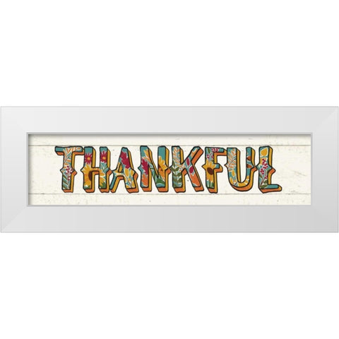 Thankful I White Panel White Modern Wood Framed Art Print by Penner, Janelle