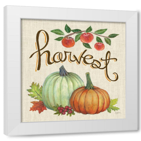 Autumn Harvest IV Linen White Modern Wood Framed Art Print by Urban, Mary