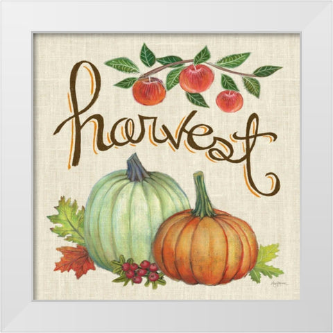 Autumn Harvest IV Linen White Modern Wood Framed Art Print by Urban, Mary