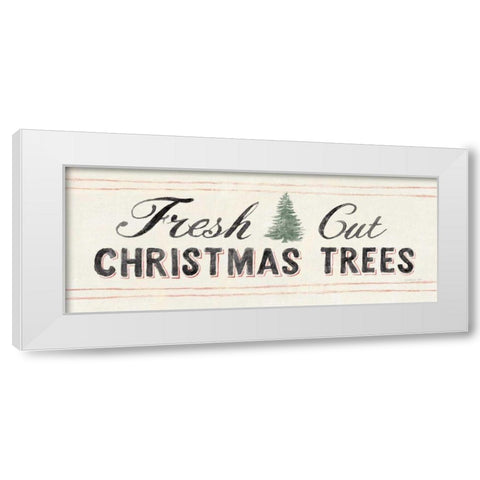 Floursack Holiday V Black White Modern Wood Framed Art Print by Nai, Danhui