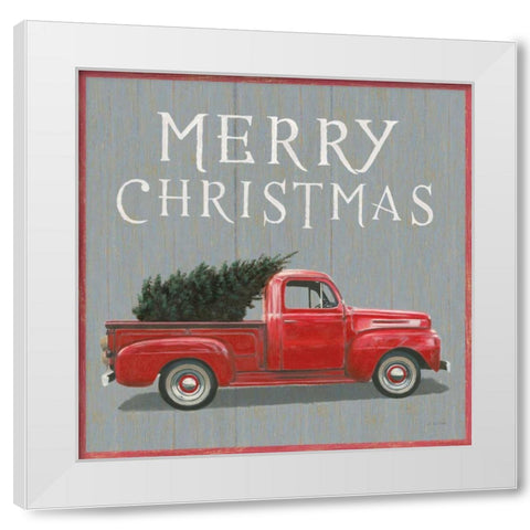 Christmas Affinity XI Merry Christmas White Modern Wood Framed Art Print by Wiens, James