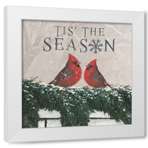 Christmas Affinity X Two Birds White Modern Wood Framed Art Print by Wiens, James