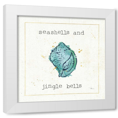 Sea Treasures I Jingle Bells White Modern Wood Framed Art Print by Pela Studio