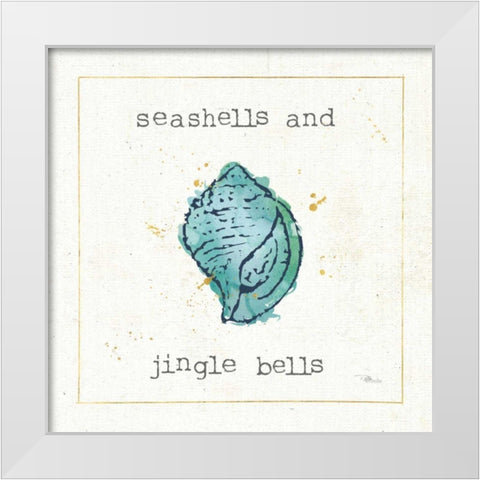 Sea Treasures I Jingle Bells White Modern Wood Framed Art Print by Pela Studio