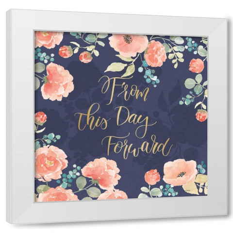 Blooming Delight IV Blue White Modern Wood Framed Art Print by Jackson, Jenaya