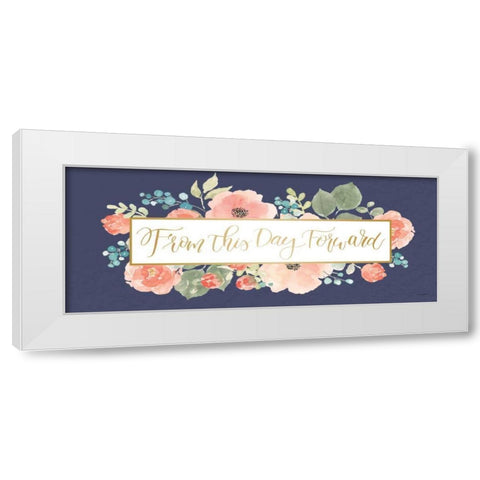 Blooming Delight VIII Blue White Modern Wood Framed Art Print by Jackson, Jenaya
