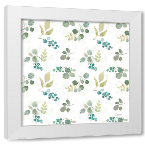 Blooming Delight Pattern IIIA White Modern Wood Framed Art Print by Jackson, Jenaya