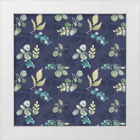 Blooming Delight Pattern IIIB White Modern Wood Framed Art Print by Jackson, Jenaya