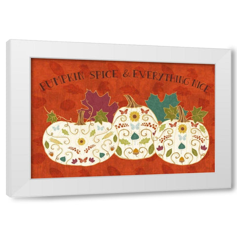 Autumn Otomi I White Modern Wood Framed Art Print by Charron, Veronique